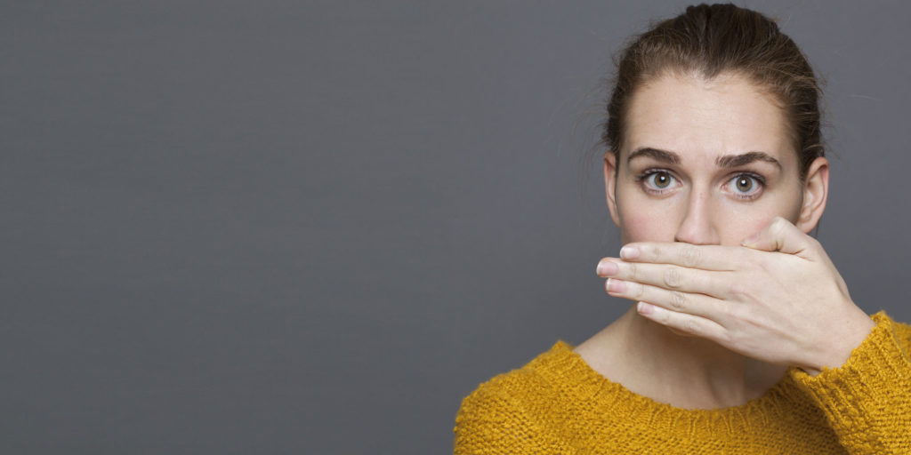 dental patient with bad breath